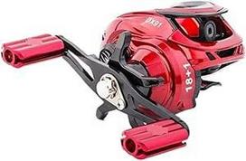18+1BB Schwarz/Rot Baitcasting Angelrolle Aluminiumlegierung Spule Salzwasserbarsch 7,2:1 Hochgeschwindwindigkeits-Angelrad Glatt, Robust, Leicht