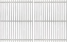 44,5 cm nerūdijančio plieno kepimo grotelės, skirtos "Weber Spirit I & II 300" priedams, Spirit E310, E320, E330, S310, S320, S330, SP320 dujinėms kepsninėms (su priekiniais valdymo mygtukais), grotelių atsarginės dalys