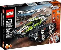 LEGO Technic nuotoliniu būdu valdomas vikšrinis lenktynininkas, spalvotas
