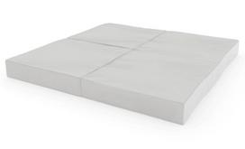 Sulankstomas sportinis kilimėlis 100x100x10 cm, pilkas