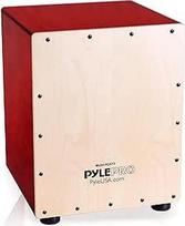 "Pyle Cajon" instrumentas vaikams ir suaugusiesiems, rankų darbo būgnų instrumentas iš medžio (beržo), su sraigteliu, būgnas pradedantiesiems ir profesionalams, perkusinis mechanizmas su užapvalintais kraštais, raudonos spalvos