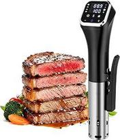 1100 W išmanioji "Sous Vide" viryklė su "WiFi" programėle, cirkuliacijos termostatas ±0,1 °C, 4D šildymo sistema, temperatūros diapazonas 25-95 °C, nerūdijančio plieno lėta viryklė namų virtuvei