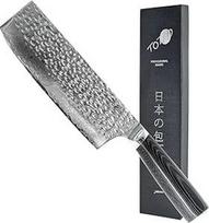 Japoniški peiliai, profesionalūs japoniški virtuvės peiliai, "Nakiri" kaltiniai "Yukimura" garinimo peiliai su 16,5 cm ašmenimis - 7 coliai