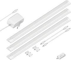 ledscom.de "Siris" LED šviestuvas po grindimis Baltas matinis su judesio jutikliu plokščias po 50 cm po 655 lm baltas 3 vnt.