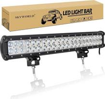 SKYWORLD 20 colių 50 cm 126 W LED darbinių žibintų juosta, LED juosta Offroad pagalbiniai žibintai 12 V 24 V automobilio LED darbinių žibintų juosta, atspari vandeniui, skirta visureigiams UTV ATV, automobiliams, traktoriams, sunkvežimiams, 4x4 Lightbar