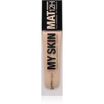 bellaoggi My Skin Mat 12H ilgai išliekantis matinio efekto makiažo pagrindas atspalvis Neutral Beige 30 ml