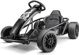 "Xootz Comet" elektrinis kartingas, vaikiškas lenktyninis kartingas, 2 greičiai, drifto režimas ir važiavimas atbuline eiga, vairas ir pedalai, 2 x 12 V įkraunami akumuliatoriai, pritaikytas, juodas