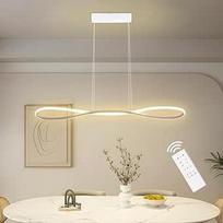 32 W pakabinama šviesa Valgomasis stalas 90 cm LED pakabinama šviesa Valgomasis kambarys su nuotolinio valdymo pulteliu Dimmable 10%-100% Spalvų temperatūra 3000 K - 6000 K Valgomojo kambario lempa Reguliuojamas valgomojo kambario aukštis