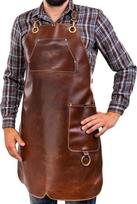 Angus Stoke Original Burger Our Leather Prijuostė - senovinė BBQ prijuostė, skirta BBQ, virtuvei ir barui (XXL-XXXL)