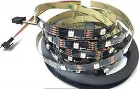 APA102C APA102 RGB adresuojama juostos šviesa 30 LED/tikselis/M 5M 150 LED 5050 SMD LED ne vandeniui IP20 DC5V juoda PCB