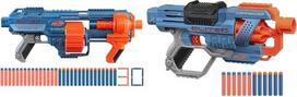 Hasbro E9527F03 Nerf Elite 2 Shockwave RD-15 Blaster ir Elite 2 Commander RD-6 Blaster, 12 Nerf strėlių, 6 strėlių sukimosi būgnas, taktiniai bėgiai, tvirtinimo taškai, 6,7 x 36,2 x 24,1 cm