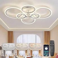 LED lubų šviestuvas su nuotolinio valdymo pulteliu, modernus LED lubų šviestuvas, apvalus gyvenamasis kambarys 54 W gyvenamojo kambario lempa 2700 K - 6500 K miegamojo lempa lubų su programa miegamajam, virtuvei, vonios kambariui,