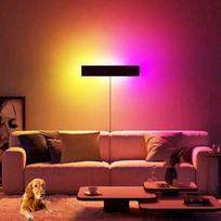 RGB sieninis vidaus apšvietimas su nuotolinio valdymo pulteliu, modernus LED sieninis šviestuvas su kištuku, skirtas svetainei, miegamajam, valgomajam, naktiniam staliukui, namų apdailai, spalvingas apšvietimas 80 cm