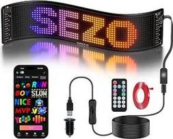 SEZO "Bluetooth" velnio akių šviesa sunkvežimiui LED akys sunkvežimiui 92 mm x 372 mm 2121RGB USB matrica Lankstus LED ekranas Programuojamas šviesos efektas Šalies dekoracijos automobiliams Teksto grafiti reklama