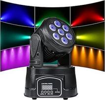ZKYMZL judančios galvos šviesos 7 x 12 W LED RGBW (4 in 1) spalvotas šviesos efektas 9/14 CH DMX valdymu DJ šou baras vakarėlis vestuvės diskoteka KTV