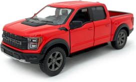 KiNSMART automobilis 2022 Ford F-150 Raptor raudonas