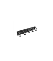 Lanberg 19" cable management brush panel 10 rings - type B 2U | AK-1204-B | Black