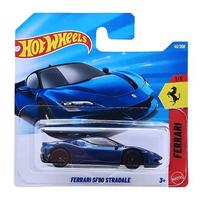 Hot Wheels Mainline 2026 Case C Modeliukas Ferrari SF90 Stradale Blue Short Card (yra Sandėlyje)