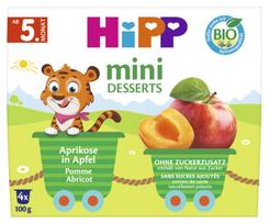 HiPP ekologiška obuolių ir persikų tyrelė, nuo 5 mėn., 4x100 g., 5816