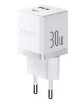 "Baseus Palm" 30W USB-C USB-A - baltos spalvos