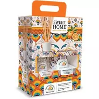 Sweet Home Collection Navelina Orange Set – Dovanų rinkinys su aromato difuzoriumi ir žvake