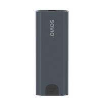 Savio M.2 SSD NVMe išorinio disko korpusas, USB-C 3.1, AK-67, pilkas