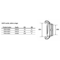 Veržlė su vidiniu sriegiu GOST GM50 52 mm