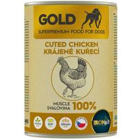IRONpet Gold Dog Chicken cut muscle vištienos raumens konservai šunims, Svoris 400 g