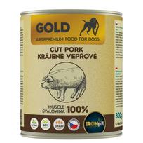IRONpet Gold Dog Pork cut muscle kiaulienos raumens konservai šunims, Svoris 400 g