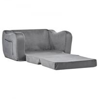 Vaikiška sofa, sulankstoma konvertuojama mažylių sofa, 60x44,5x40,5 cm, pilka