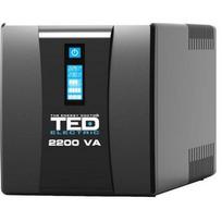 2200VA 1250W UPS Line Interactive – LCD ekranas – 3 išėjimai | Akumuliatoriai 4x 12V-7.1Ah