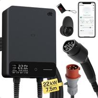 deWB11 Elektromobilių įkrovimo stotelė su programėle, 22 kW