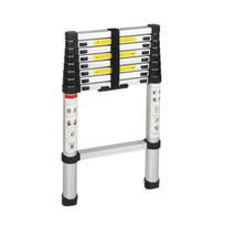 Teleskopinės ištraukiamos aliuminio kopėčios, 8 laipteliai, 2,6 m, maks. 150 kg