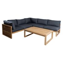Komplektas SERENITY Kampinė sofa 2+2+1 ir stalas
