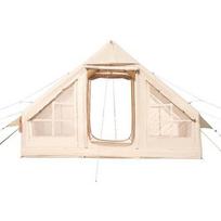 Pripučiamas Kempingas Palapinė 3x2x2 m Smėlio spalvos, 4 sezonų, Oksfordo audinys