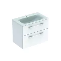 Geberit Selnova Square praustuvo spintelė 64x54x48 cm, su praustuvu, 2 stalčiais, blizgi balta spalva 501.240.00.1