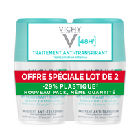 VICHY DEO DUO, antiperspirantai nuo intensyvaus prakaitavimo 48H, 50ml, 2 vnt.