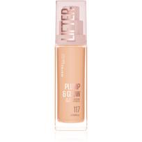 MAYBELLINE NEW YORK Lifter Plump & Glow skaistinamasis makiažo pagrindas natūraliam įvaizdžiui atspalvis 117 30 ml