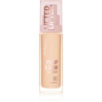 MAYBELLINE NEW YORK Lifter Plump & Glow skaistinamasis makiažo pagrindas natūraliam įvaizdžiui atspalvis 90 30 ml
