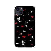 Maniacase dėklas Iphone 13 mini nike jordan baltas raudonas juodas fonas juoda