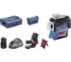 Akumuliatorinio linijinio nivelyro Bosch GLL 3-80 C (0601063R02) rinkinys, 12 V, 2 Ah, įkroviklis, lagaminas + priedai