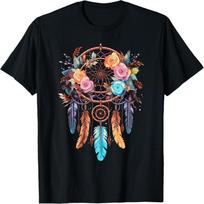 Boho Dream Catcher T-Shirt S juoda