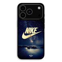 Case For iPhone 17 Pro Max Nike golden logo starry night Maniacase juoda