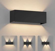 30 W LED lauko sieninis šviestuvas, 3000 K, IP65 lauko sieniniai šviestuvai, sieninis šviestuvas aukštyn žemyn, reguliuojamas spindulys, namų sieninis šviestuvas, tinkamas naudoti patalpose ir lauke, terasoje, svetainėje ir kt. Juoda