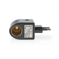 Nedis Steckdosen Adapter Euro / Typ C (CEE 7/16) - 100 - 240 V AC 50/60 Hz, 12 V DC, 6 W, Netzstromversorgung, 0.3 A, schwarz, Kunststoff (WACA12V)