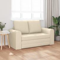 Sieninė Sofa Lovos 2-in-1 Kreminė 148x71x83 cm Audinys