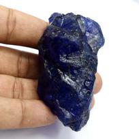 Natūralus mėlynasis safyras 382,5 ct neapdorotas sertifikuotas laisvas brangakmenis 65 mm approx mėlyna