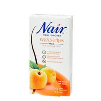 Nair Facial Hair Removal Wax Strips 20+2 Sheets NONE