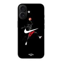 Dėklas - Nike - Iphone 16 - Jordan logotipas - Juodas - Lankstus juoda