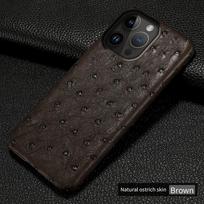 100% Natural Ostrich Leather Phone Case for iPhone 17 Air 16 15 12 11 13 14 Pro Max 16 Plus 17Pro 16Pro luxury Back Cover For iPhone 16 Pro Max&Genuine Leather ruda